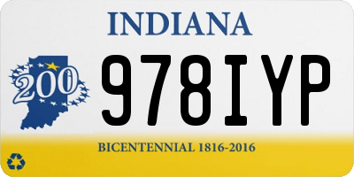 IN license plate 978IYP
