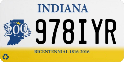 IN license plate 978IYR