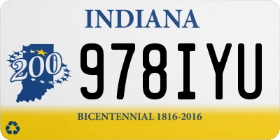 IN license plate 978IYU