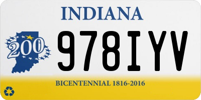 IN license plate 978IYV