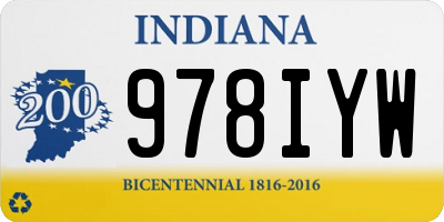 IN license plate 978IYW