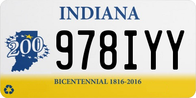 IN license plate 978IYY