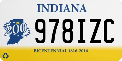 IN license plate 978IZC