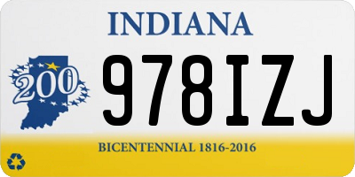 IN license plate 978IZJ