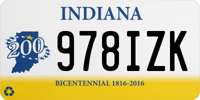 IN license plate 978IZK