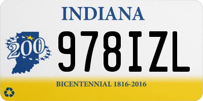 IN license plate 978IZL