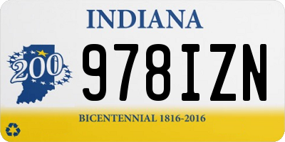 IN license plate 978IZN