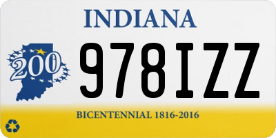 IN license plate 978IZZ