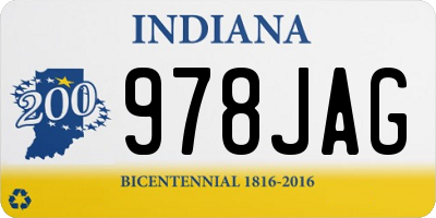 IN license plate 978JAG