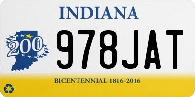 IN license plate 978JAT