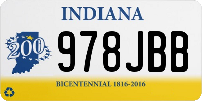 IN license plate 978JBB