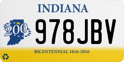 IN license plate 978JBV