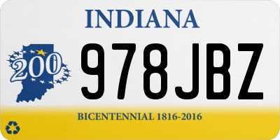 IN license plate 978JBZ