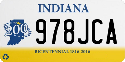 IN license plate 978JCA