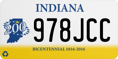 IN license plate 978JCC