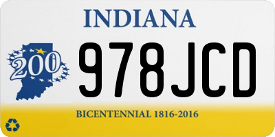 IN license plate 978JCD