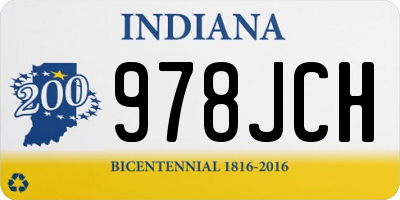 IN license plate 978JCH