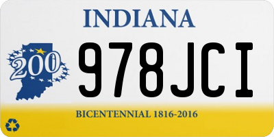 IN license plate 978JCI