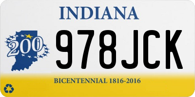 IN license plate 978JCK