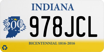 IN license plate 978JCL