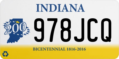 IN license plate 978JCQ