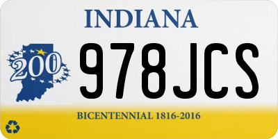 IN license plate 978JCS