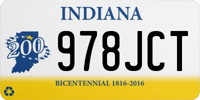 IN license plate 978JCT