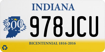 IN license plate 978JCU