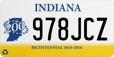 IN license plate 978JCZ