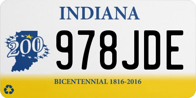 IN license plate 978JDE