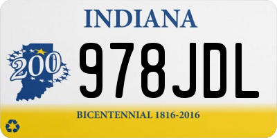 IN license plate 978JDL