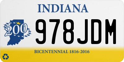 IN license plate 978JDM