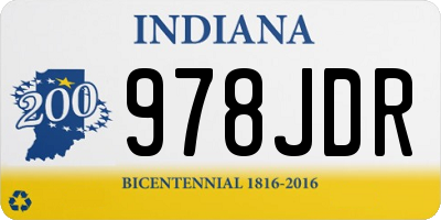 IN license plate 978JDR