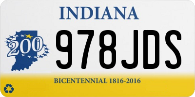 IN license plate 978JDS