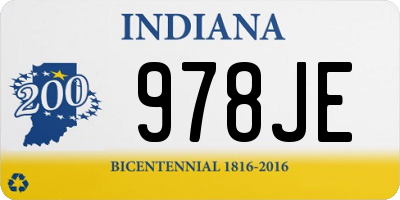 IN license plate 978JE