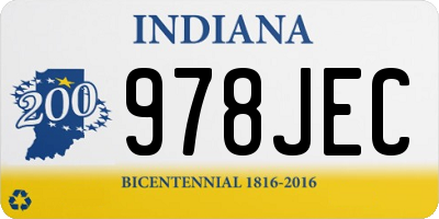 IN license plate 978JEC
