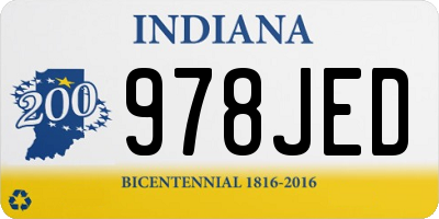 IN license plate 978JED