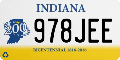 IN license plate 978JEE