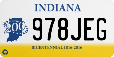 IN license plate 978JEG