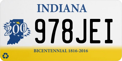 IN license plate 978JEI
