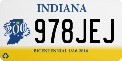 IN license plate 978JEJ