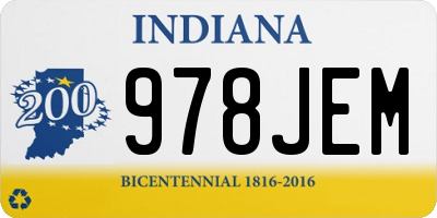 IN license plate 978JEM