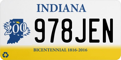IN license plate 978JEN