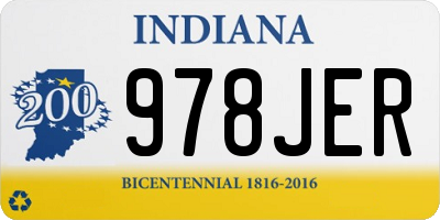 IN license plate 978JER