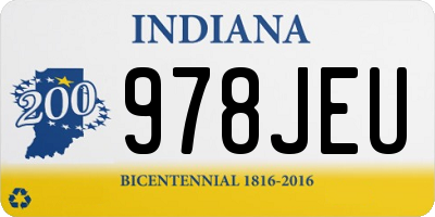 IN license plate 978JEU