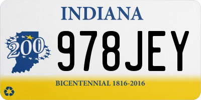 IN license plate 978JEY