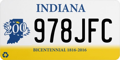 IN license plate 978JFC