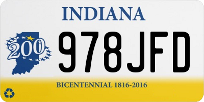 IN license plate 978JFD