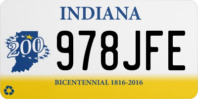 IN license plate 978JFE