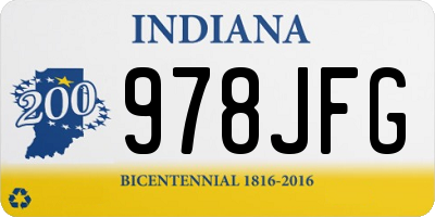 IN license plate 978JFG